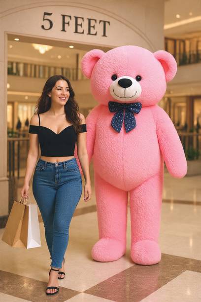Krishna Creation 5 Feet Pink Teddy Bear – Soft, Cute and Perfect Gift for Loved Ones  - 60 inch