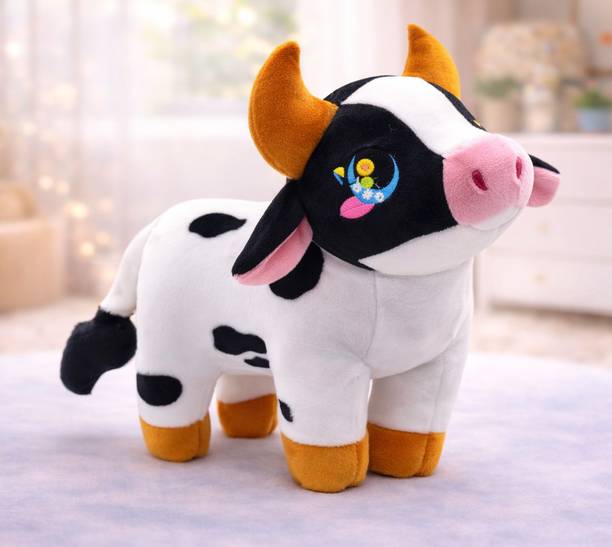 Puchu Toys Cute Cow Plush Toy for Kids – Ultra Soft Stuffed Animal  - 30 cm