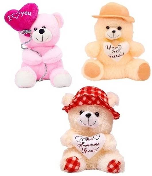MHK combo of 3 stuff toys for your kids12 - 18 cm