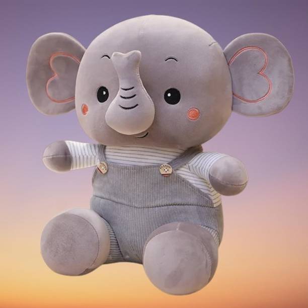 plush joy PLUSHJOY Elephant Soft Stuffed Plush Animal Toy for Kids and Gift Toys  - 28 cm