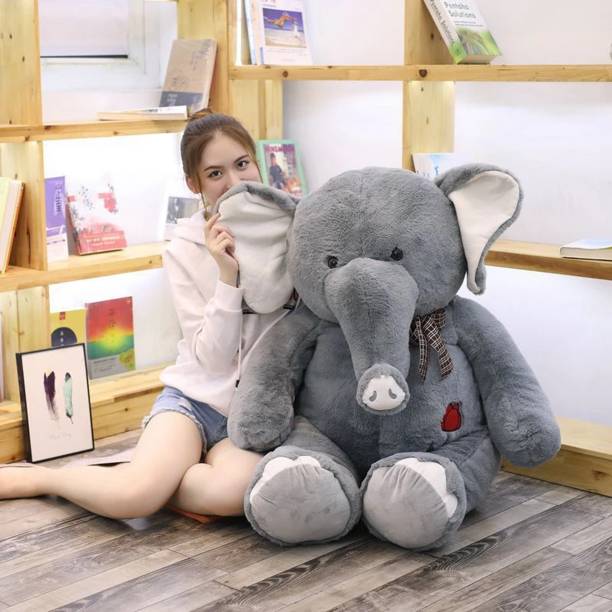 Macros Premium Quality Elephant Soft Toys For kids , Girls & Birthday Gift Teddy Bear  - 100 cm