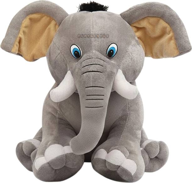 Playgenius Sitting Elephant Teddy Bear, Stuffed Animal, Soft Toy for Kids, Birthday Gift  - 36 cm