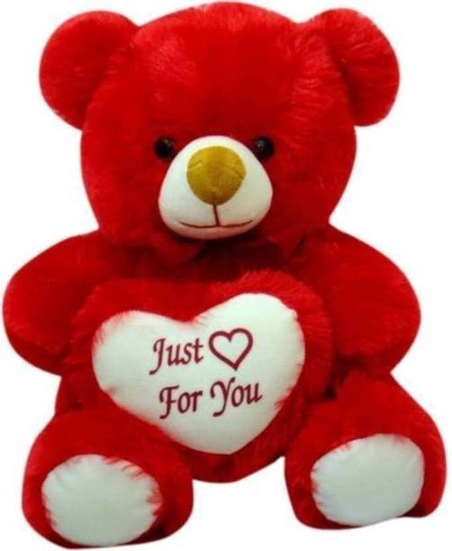 AV Toys Smart Red 91 CM 3 Feet Just For You heart Teddy Bear Red Teddy Bears Huggable And Loveable For Someone Special - 91 cm (Red)  - 91 cm