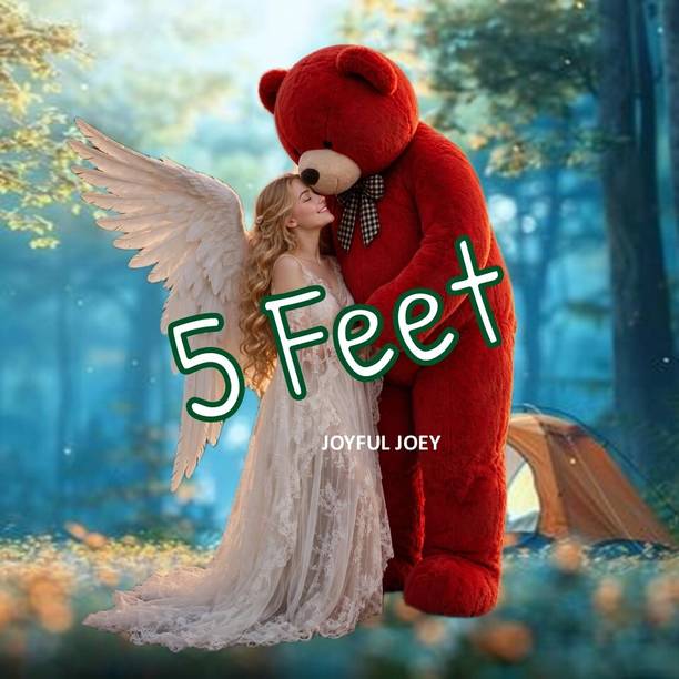 JOYFUL JOEY Premium 5 Feet Teddy Bear Red Plush Toy for Couples and Special Moments  - 60 inch