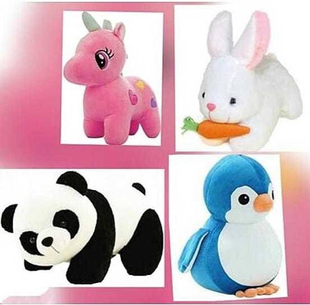 Anidhi Stuffed Soft Toy for Kids, Children & Baby - Set of 4  - 26 cm