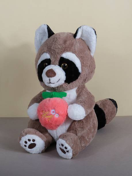 Dukiekooky Super Cute & Adorable Grey Raccoon Soft Toy  - 35 cm