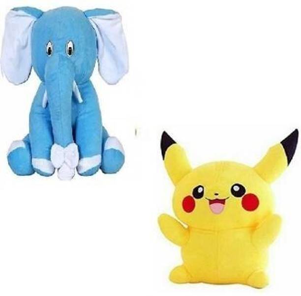 R k Lovely Elephant Combo of 2 Best Quality -117 - 30 cm (Multicolor)  - 30 cm