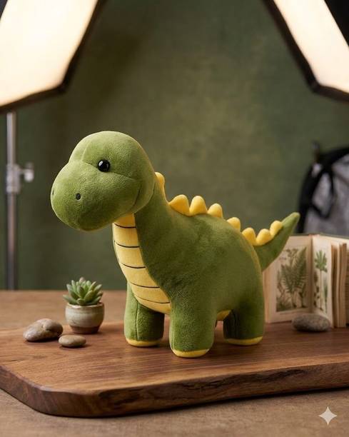 Panda's cave Cute Dinosaur Soft Toy for Kids | Plush Stuffed Animal Toy for Boys - 22 cm