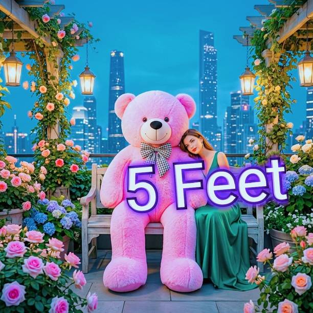 NITYA SOFT TOYS 5 Feet Pink Teddy Bear Soft Toy Giant Plush Gift for Girls  - 60 inch
