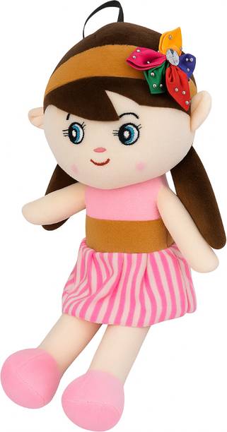 Rooboo Cute Pink Soft Toy Doll 35 cm | Plush Stuffed Toy for Kids - 35 mm