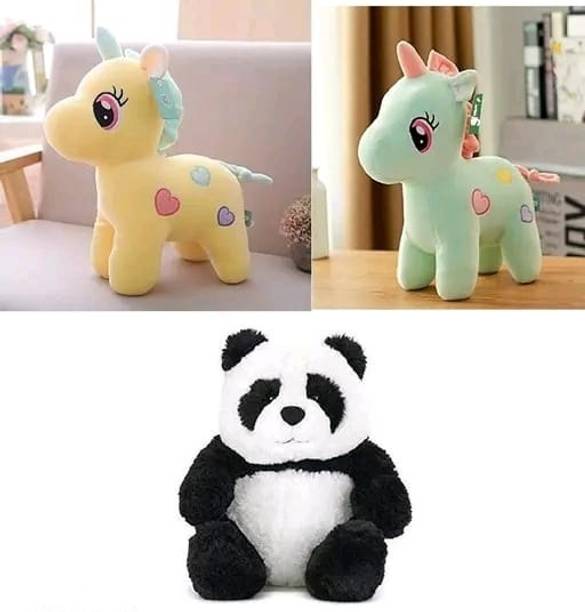 KPN Soft panda with unicorns combo for kids(boys & Girls)  - 25 cm