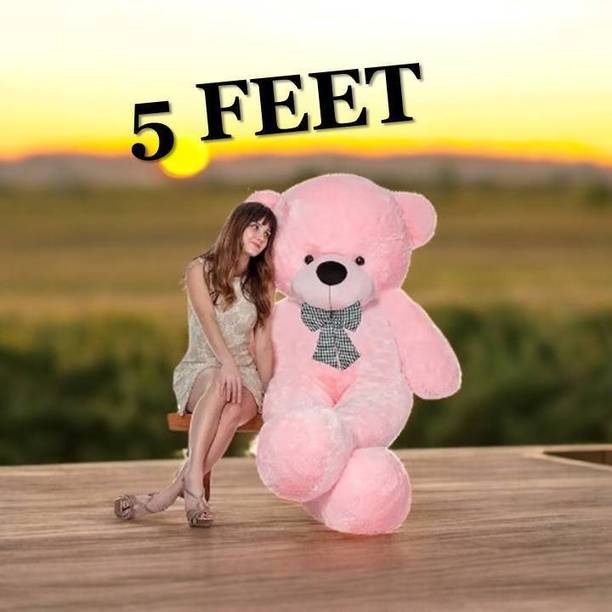 Krishna Creation GIANT SIZE 5 FEET TEDDY BEAR SOFT TOY PINK COLOR  - 60 inch