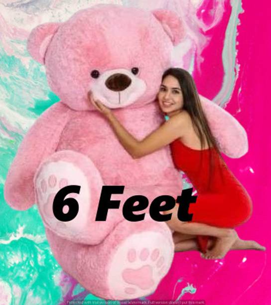 HOUSE OF COMMON 6ft Giant PINK Teddy Bear – Super Soft and Huggable Plush for All Ages  - 72 inch