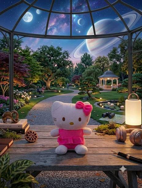 Intelligent Soft Toys, Anime Cartoon(IND*022) Plush Hello Kitty  - 23 cm