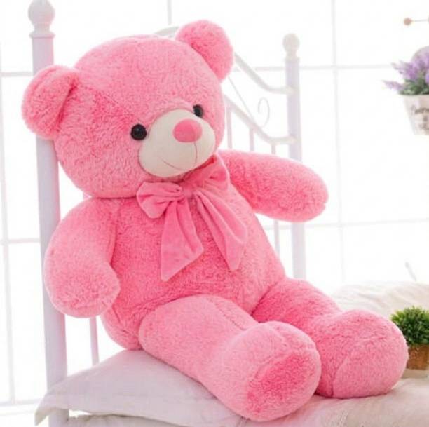 Polyhug 3 Feet Pink Teddy Bear Big Size Soft Toy | Romantic Birthday Gift For Girls - 91 cm