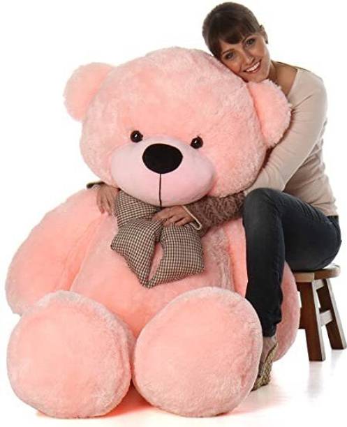 HOUSE OF COMMON Teddy Bear for Girls and kids for Birthday, Soft Teddy for Gift 5 Feet Pink  - 65 inch