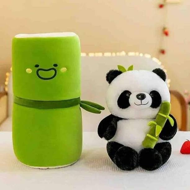 ASJS Bamboo Panda Teddy bear Kawaii Panda - Birthday (green) - 10 cm