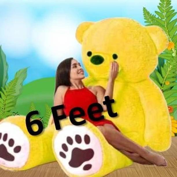 Krishna Creation Giant Life-Size 6 Foot Yellow teddy Bear: Soft Plush Toy For Children,  - 72 inch