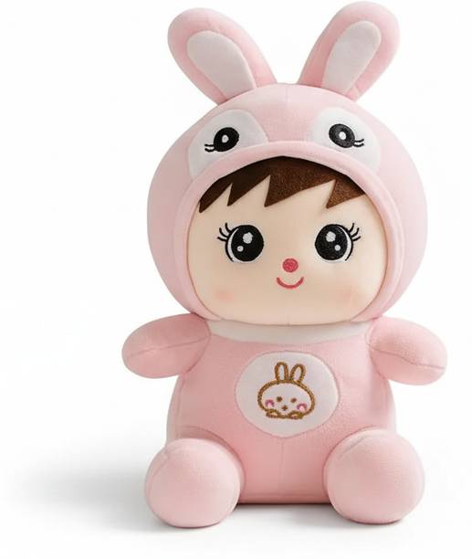 tinytotem Cute Pink Bunny Rabbit Soft Plush Doll Toy – Perfect Gift for Kids & Girls  - 30 cm