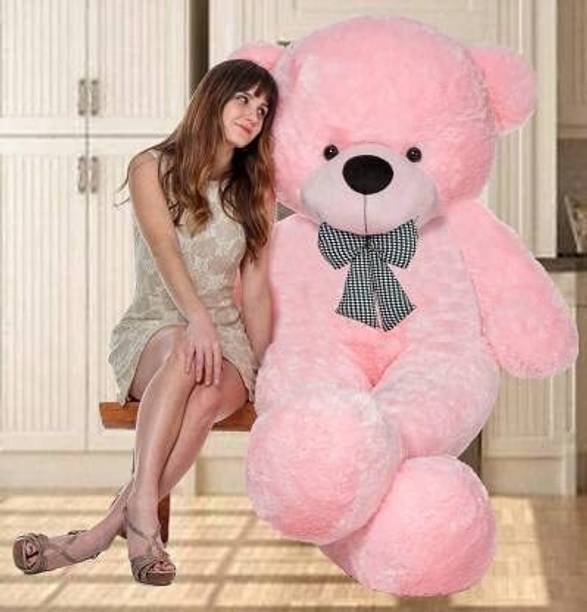 MOLAP SOFT TOYS LOVER teddy bear pink colors size 3 feet very soft teddy bear  - 89.1 cm