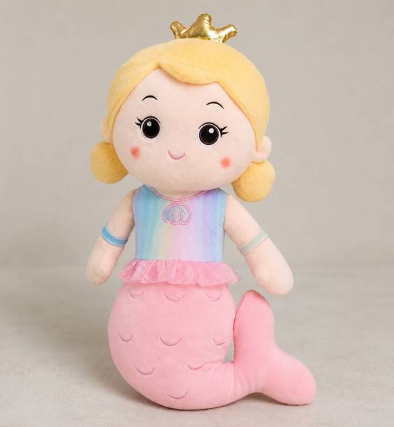 Dunky Soft Toy Mermaid Doll for Kids Baby Doll  - 27 cm