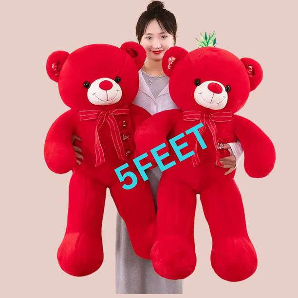 MOSU 5 Feet Soft Coo Gift Teddy Bear for Gifting Special Someone Red  - 152 inch