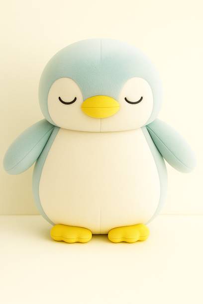 Toyingly Soft Plush Penguin Stuffed Animal, Ocean Green and White, Sleeping Eyes Design - 30 cm