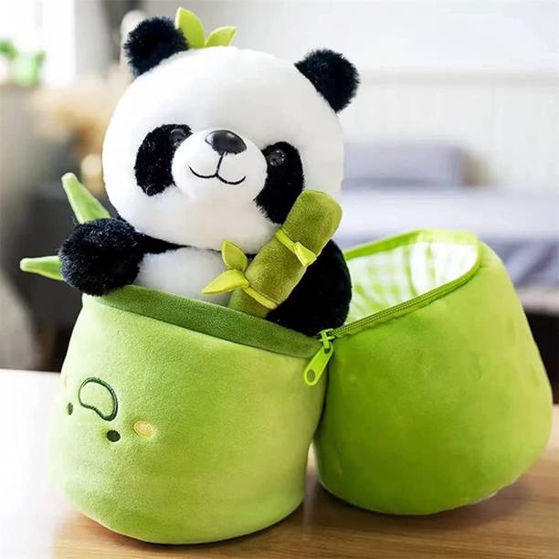 stuff tree Cute Panda Plush with Bamboo Soft and Huggable Teddy Bear Stuffed Animal Toy  - 30 cm