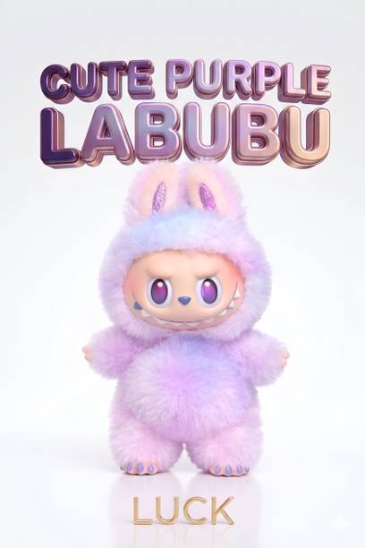 COLOR FLAME PURPLE-labubu Doll For kids & collectors |Big Into Energy Luck Edition|Best Gift  - 17 cm