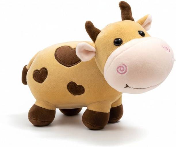 PLUSHIESS CUDDLY BROWN COW ( 25 CM)  - 25 cm