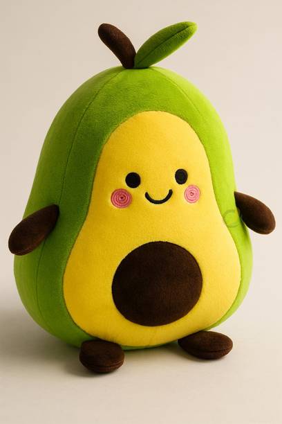 MARSELITE Cute Avocado Plush Pillow – Soft Stuffed Hugging Toy Doll for Kids Birthday  - 35 cm
