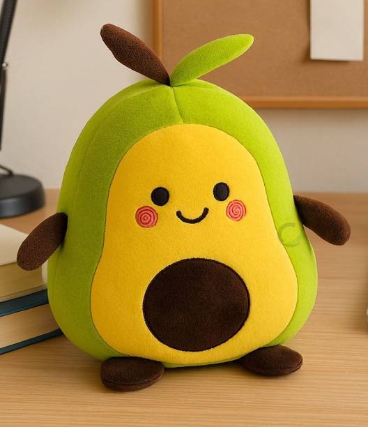 MARSELITE Fluffy Avocado Plushie – Super Soft Cushion Toy for Kids Room - 35 cm