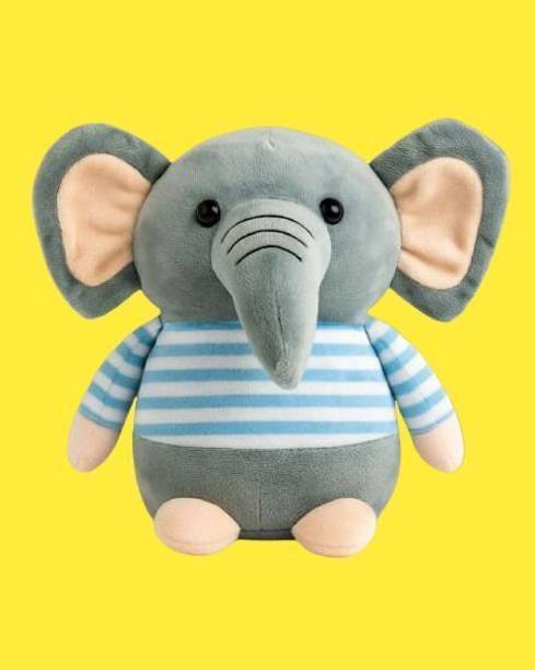 Panda's cave Premium Elephant Soft Toy | Cute Plush Animal for Kids  - 22 cm