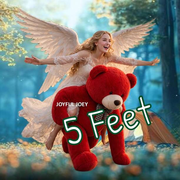 JOYFUL JOEY Large Plush Red Teddy Bear 5 Feet Stuffed Toy for Home Decoration  - 60 inch