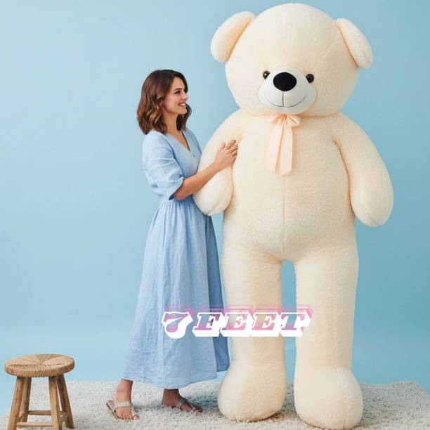 MOSU Cream Giant 7ft Teddy Bear – Luxury Soft Stuffed Toy Gift  - 210 cm