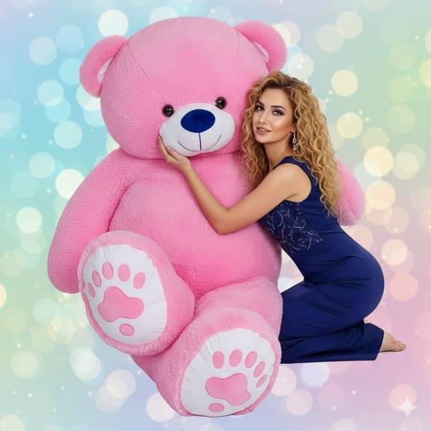 RSY soft toys Giant Pink Stuffed Teddy 3ft Perfect Birthday Gift - 90_CM (Pink)  - 90 cm