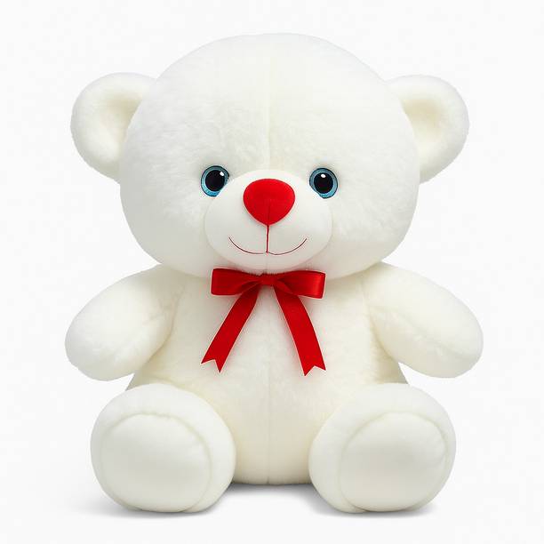 Funtoos White Couple Teddy Soft Toy for Valentine’s Day | Romantic Gift for Lovers  - 26 cm