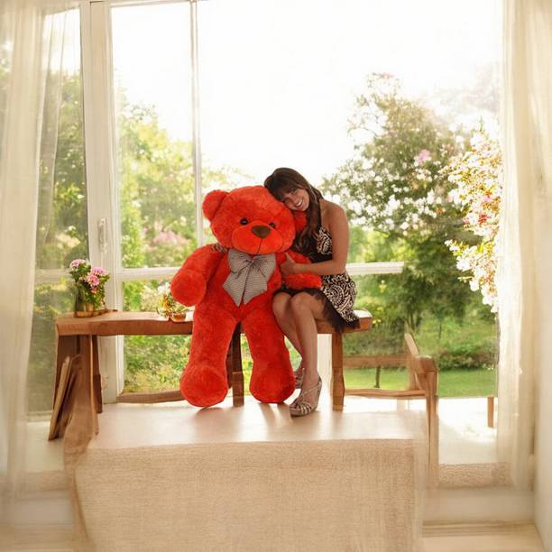 Krishna Creation Giant Red 5 Ft Plush Bear | Cute Gift for Romantic & Special Days  - 60 inch