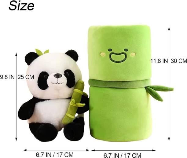 stuff tree Cute Panda Plush with Bamboo Soft and Huggable Teddy Bear Stuffed Animal Toy  - 30 cm