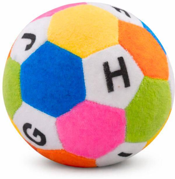 Rooboo ABC Soft Toy Ball Multicolor Plush Stuffed Learning Toy for Kids Boys Girls Baby - 14 cm