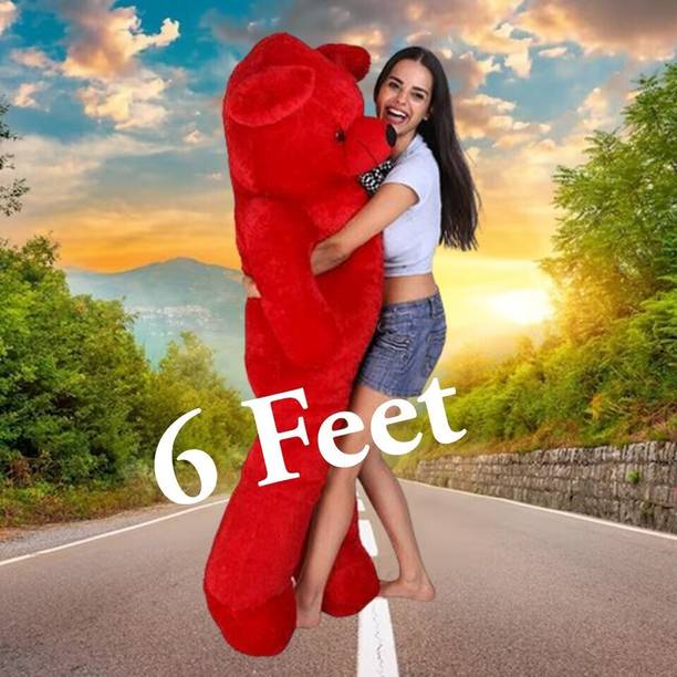HOUSE OF COMMON 6ft red Giant Teddy Bear Stuffed TEDDY BEAR  - 182 cm