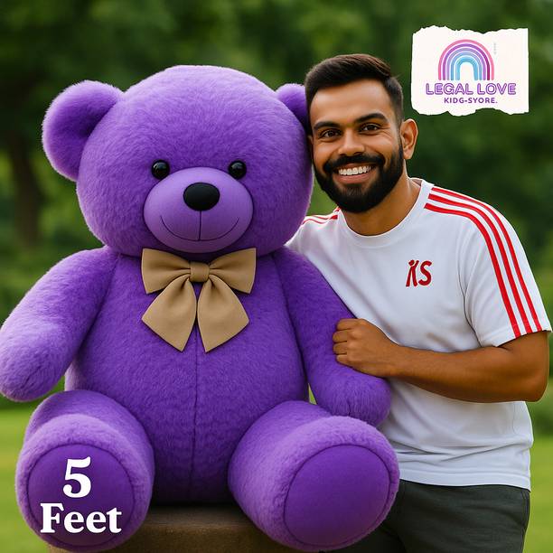 LEGAL LOVE Plum Snuggle 5ft Purple Teddy Bear - Giant Soft Plush Toy for Birthday & More  - 92 cm