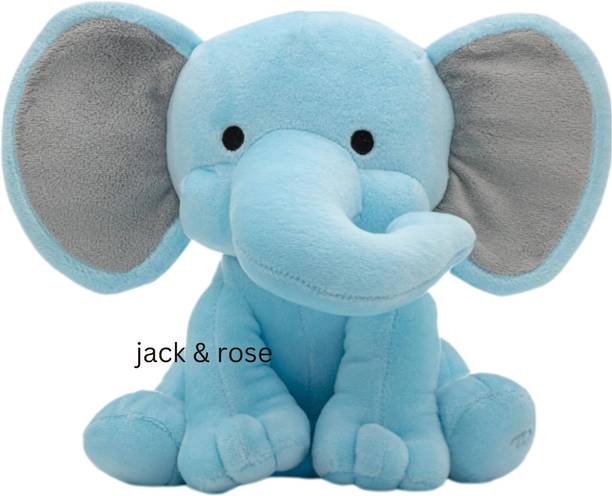 jr jack & rose Babique Elephant Sitting Plush Soft Toy Cute Kids Animal Home Decor Boys/Girls  - 30 cm