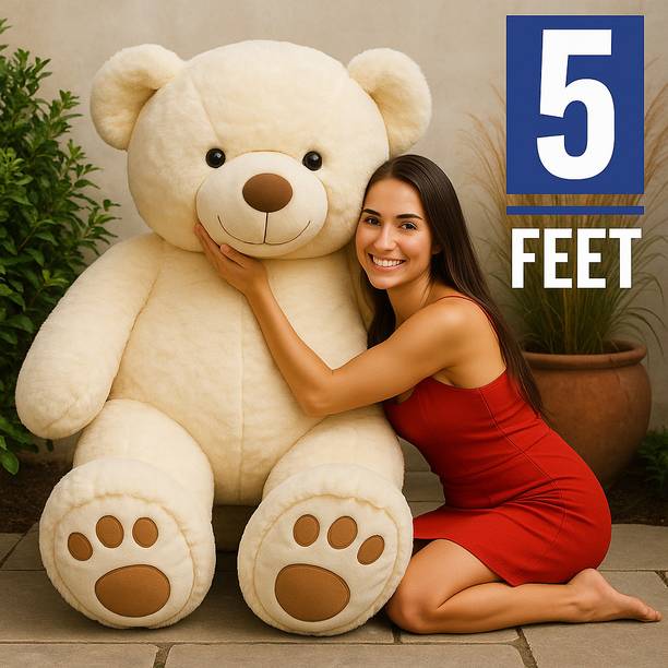 LEGAL LOVE MyTeddy Valentine 5ft | Cream Bear for Her  - 92 cm