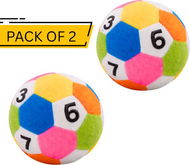 Rooboo 123 Soft Toy Ball Pack of 2 Kids Baby Play Ball Soft Plush Learning Toy - 14 cm