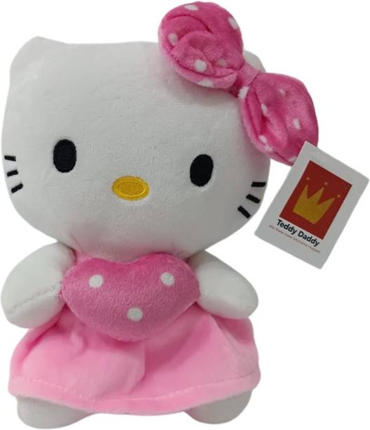 Teddy Daddy Heart-Kitty Super Soft Toy ( 1 single piece )  - 35 cm