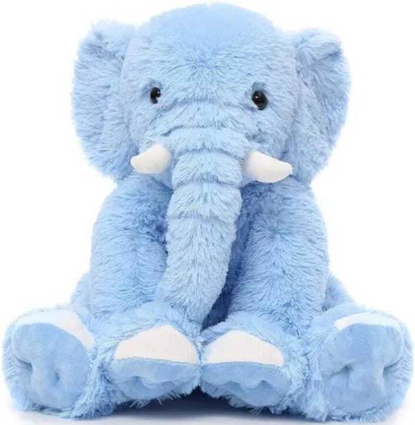 LEGAL LOVE Soft cute Blue sitting Elephant soft toy for kids gifts-35 cm (Blue)  - 30 cm