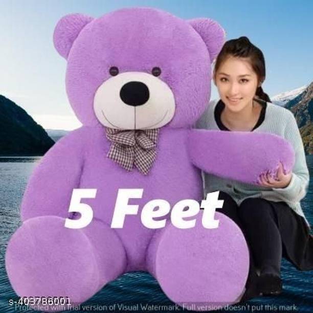 Krishna Creation New 5 FEET PURPLE Teddy Bear, TEDDY DAY, Soft Toys, Teddy Bear 5 Feet For G  - 60 inch