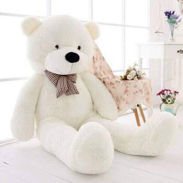 KHUSHBU ENTERPRISES White Teddy Bear 5 Feet Lovable Cute Birthday Gift For Girls Someone Specials  - 152 cm
