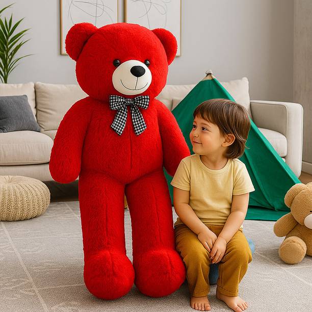 pandaabee LEGAL LOVE Soft Plush Giant 5 Feet Red Teddy Bear Perfect Gift for Her and Kids  - 153 cm